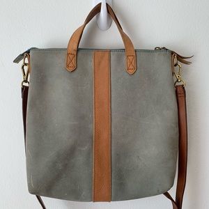 Madewell 100% Leather Small Crossbody Tote Bag